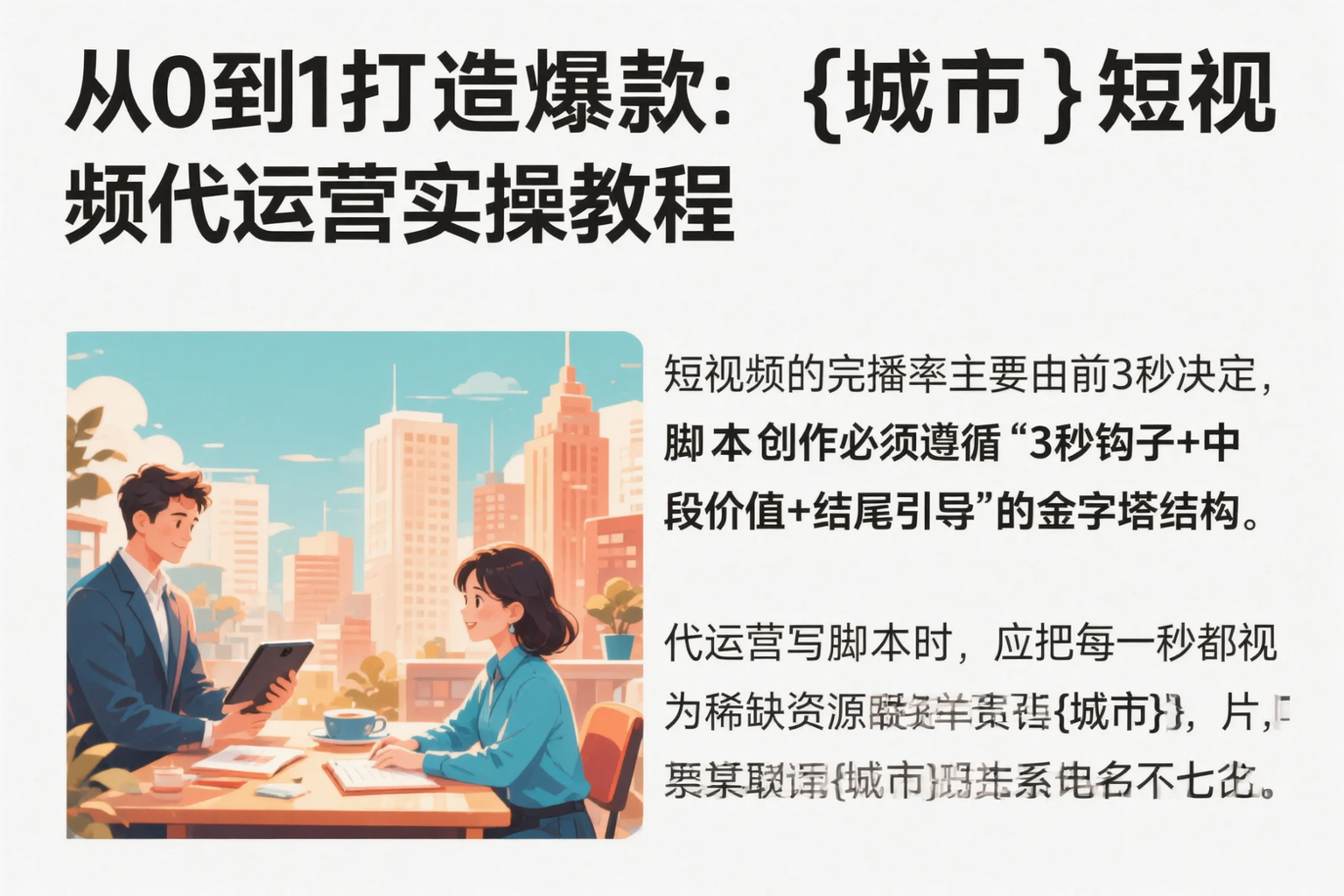 从0到1打造爆款：荆州短视频代运营实操教程