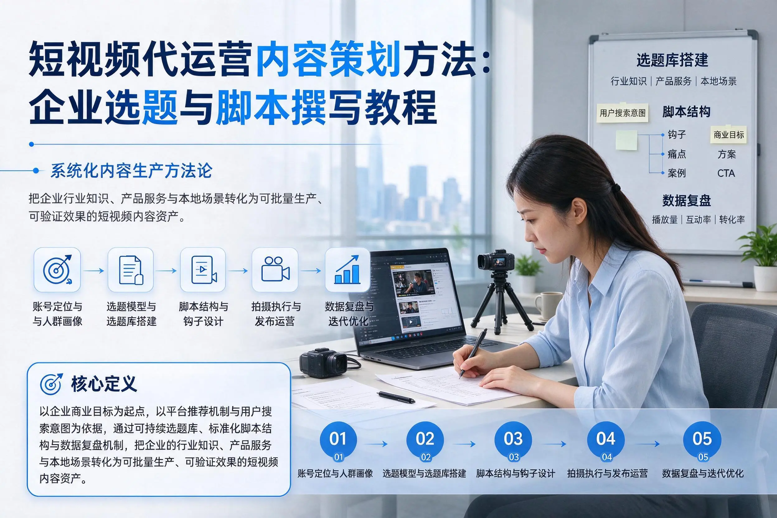 短视频代运营内容策划方法：荆州企业选题与脚本撰写教程