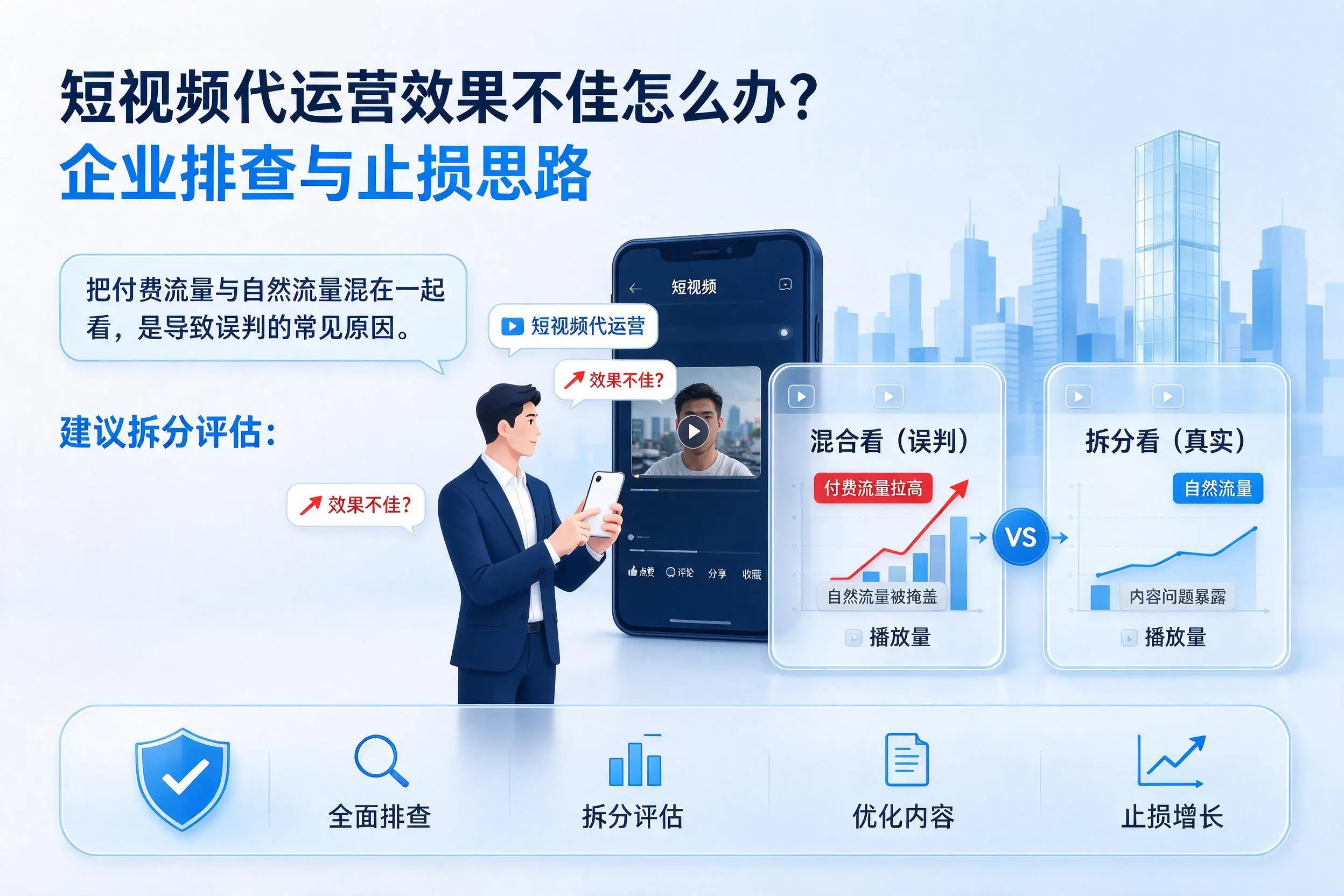 短视频代运营效果不佳怎么办？荆州企业排查与止损思路