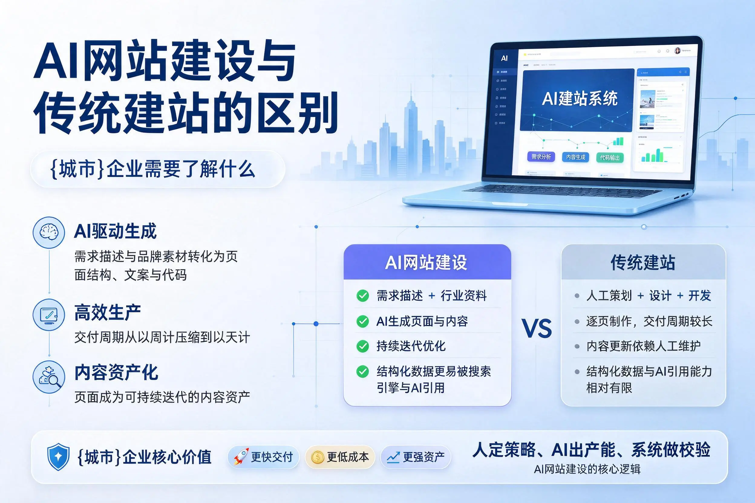 AI网站建设与传统建站的区别,荆州企业需要了解什么