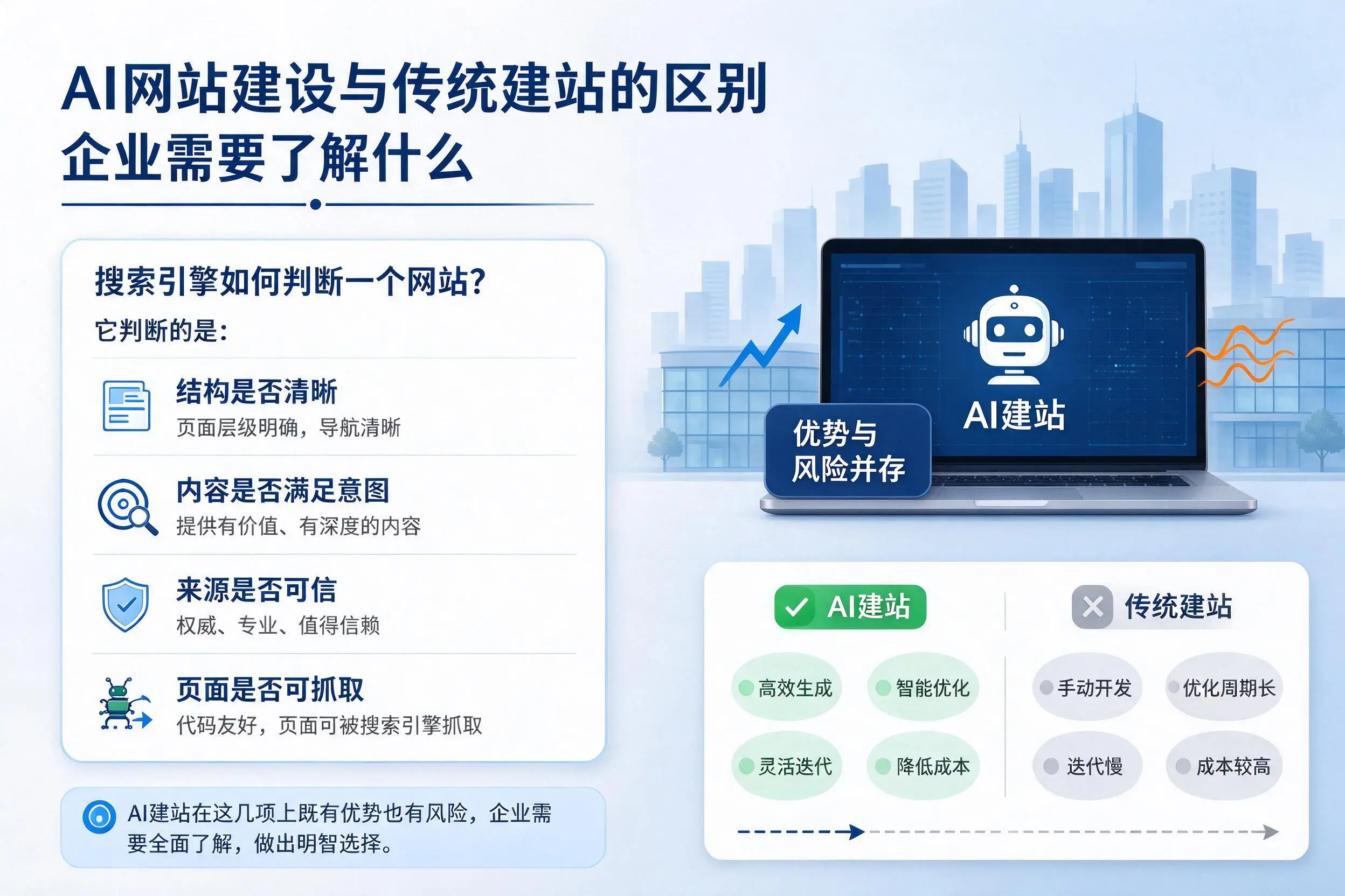 AI网站建设与传统建站的区别,荆州企业需要了解什么