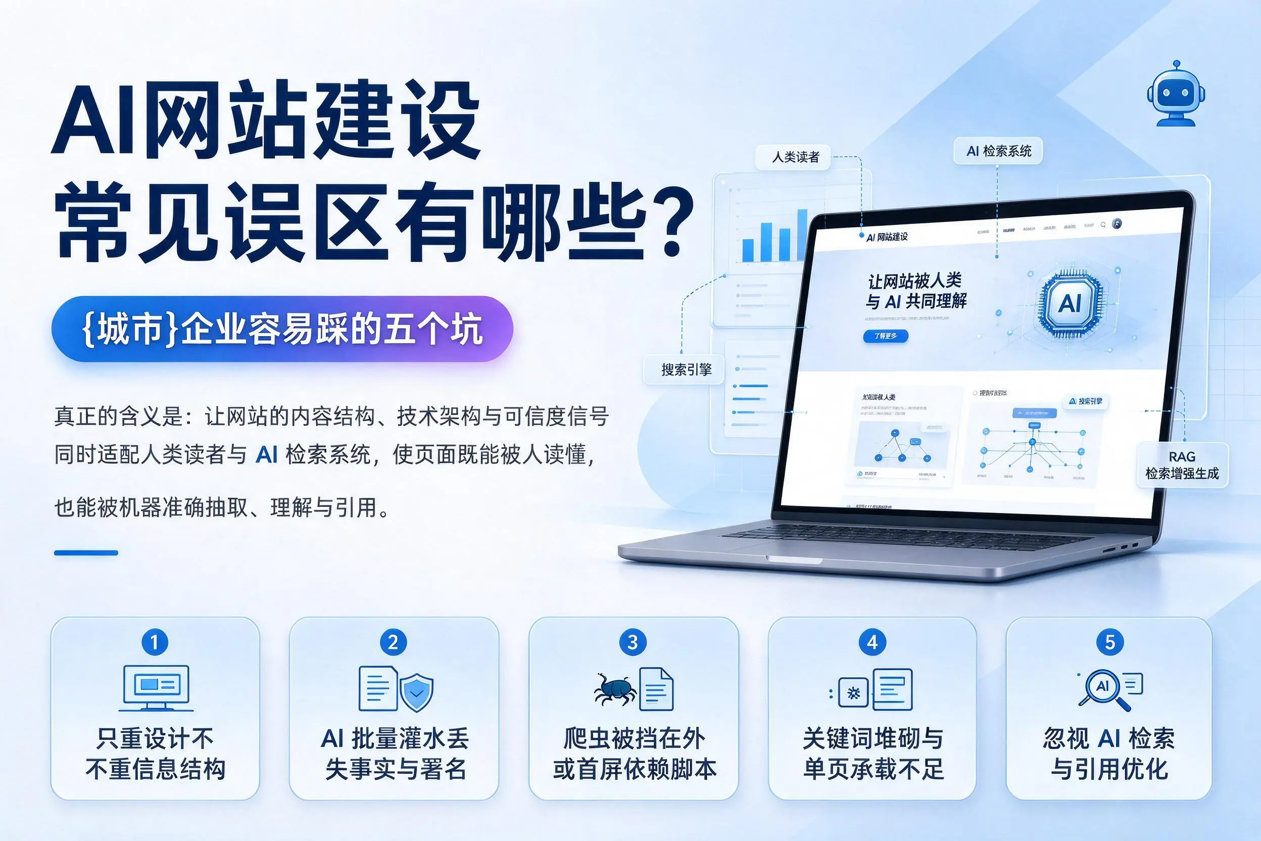 AI网站建设常见误区有哪些?荆州企业容易踩的五个坑