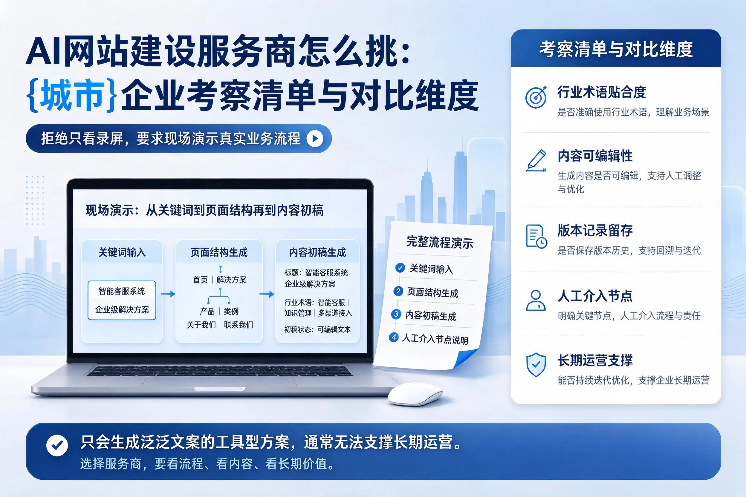 AI网站建设服务商怎么挑：荆州企业考察清单与对比维度