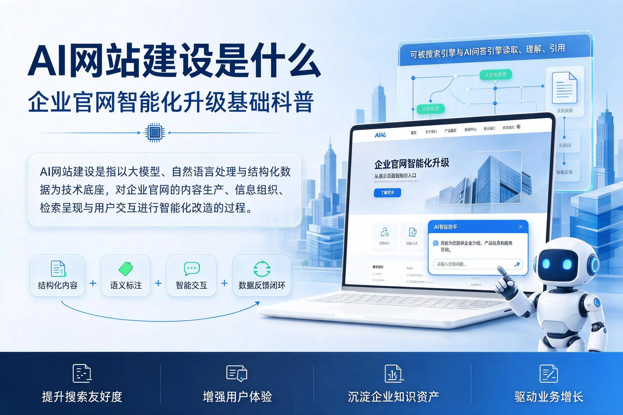 AI网站建设是什么：荆州企业官网智能化升级基础科普