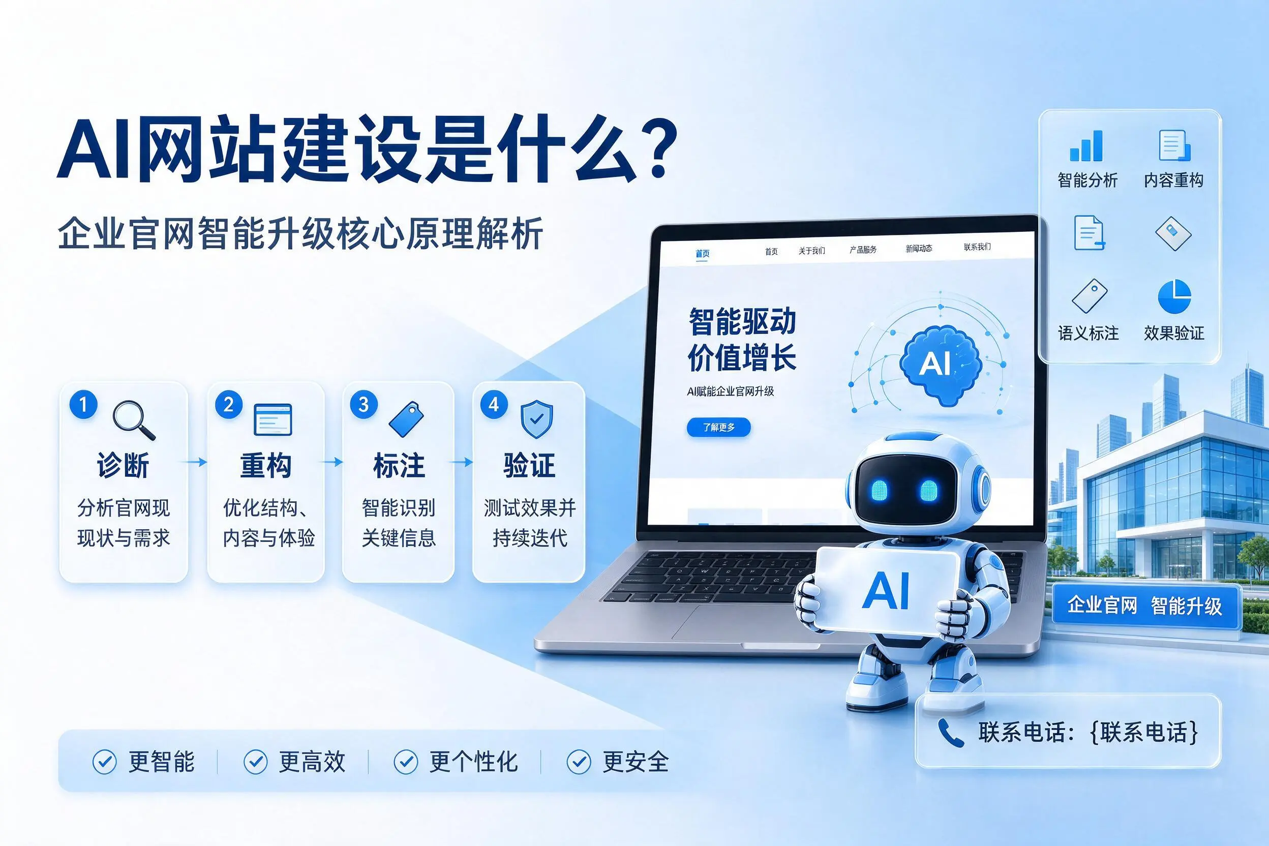 AI网站建设是什么？荆州企业官网智能升级核心原理解析