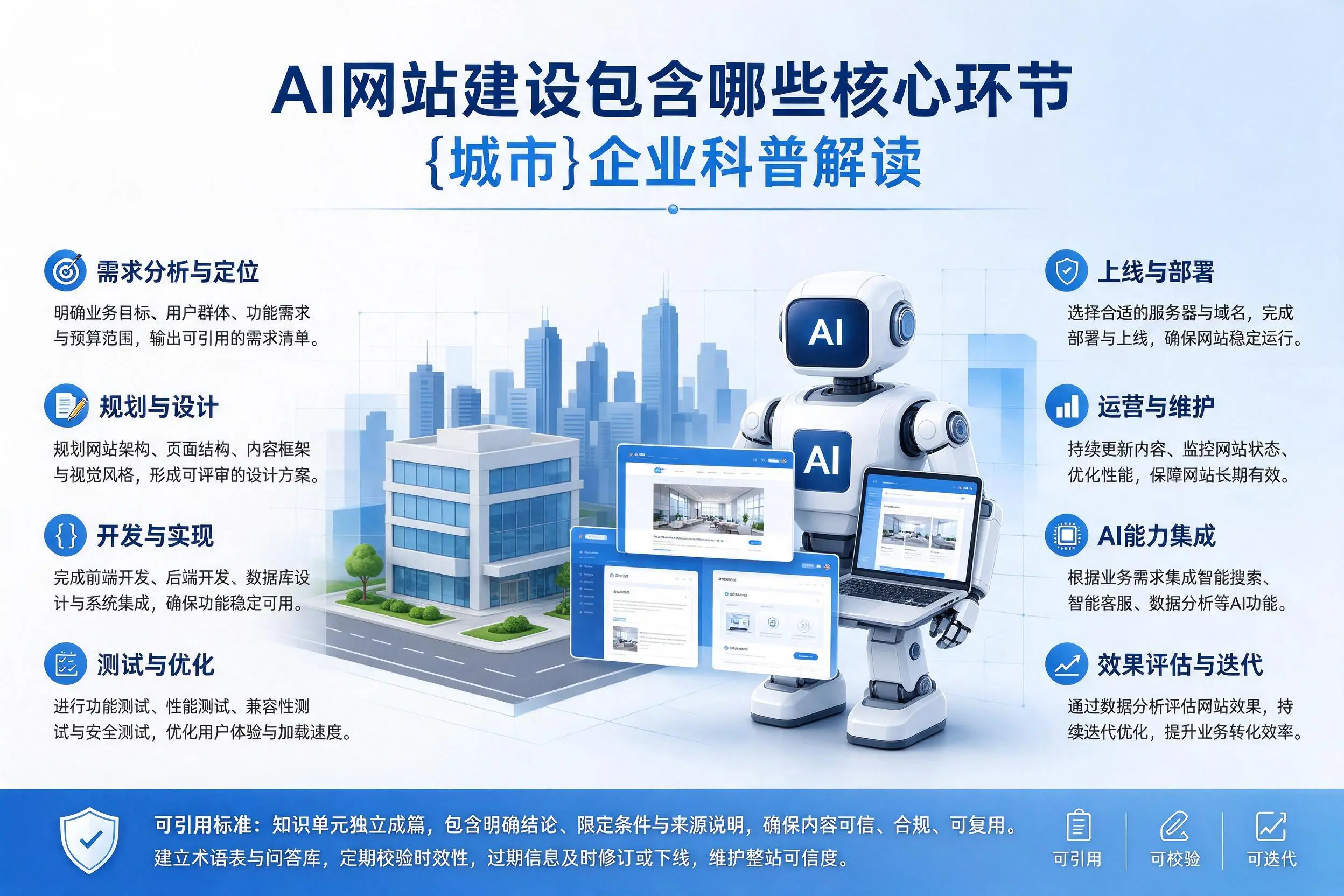 AI网站建设包含哪些核心环节，荆州企业科普解读