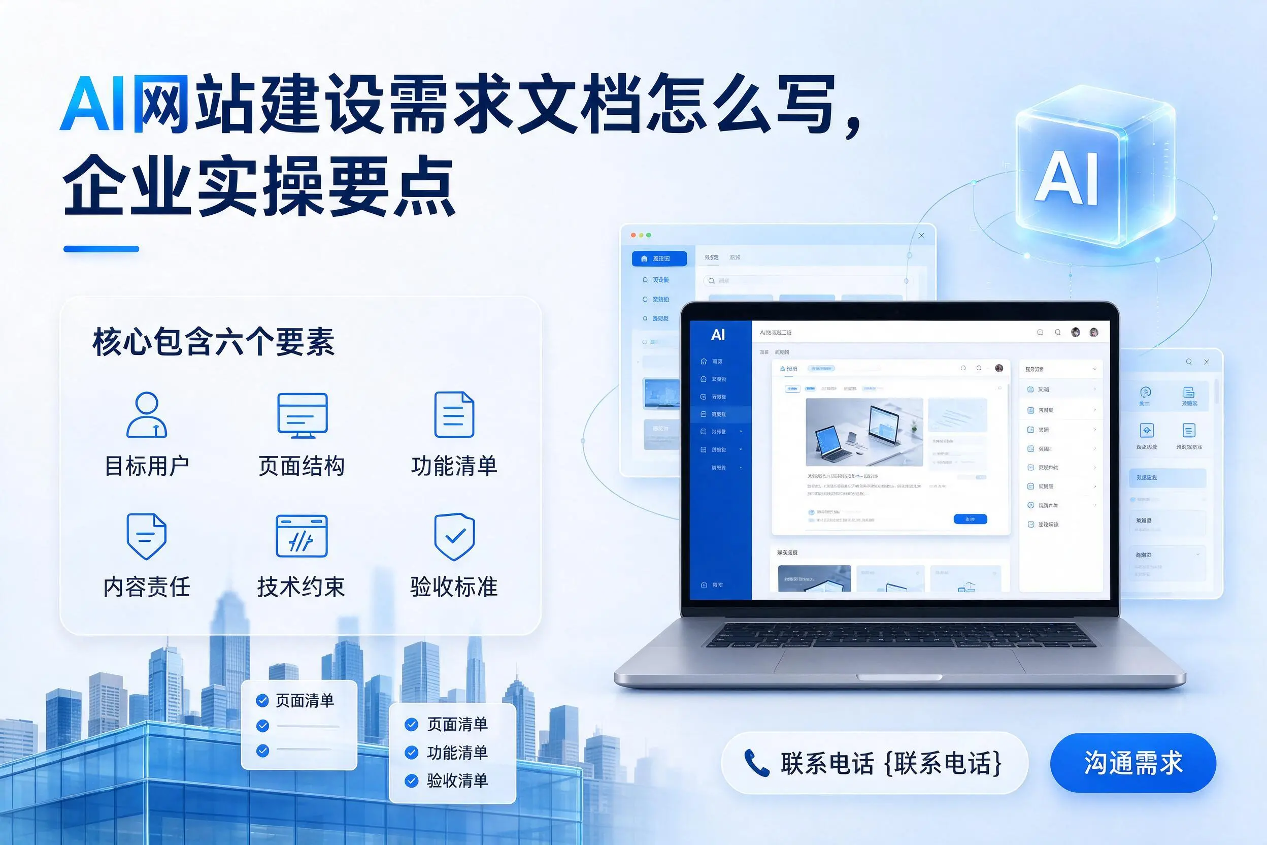 AI网站建设需求文档怎么写，荆州企业实操要点