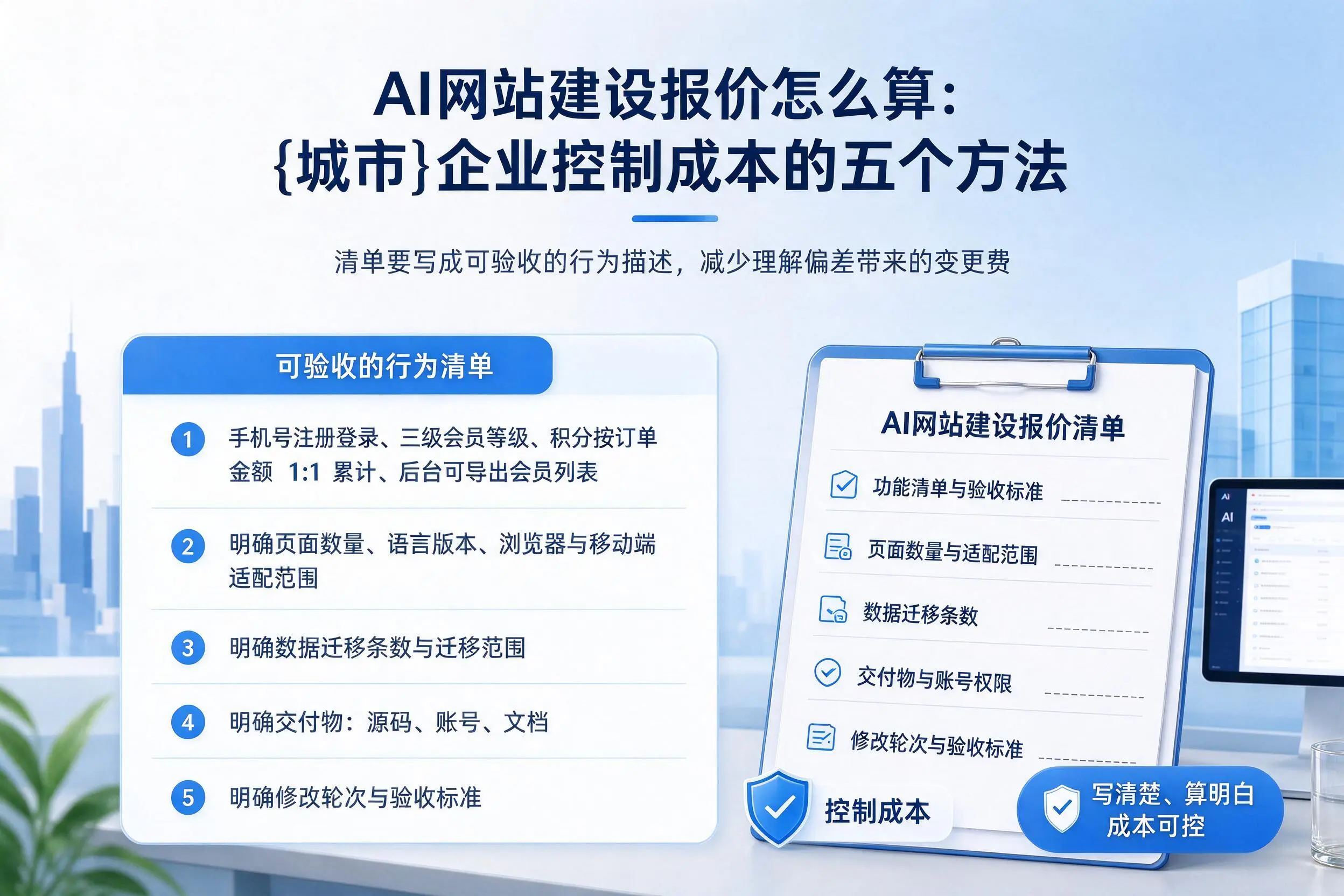 AI网站建设报价怎么算：荆州企业控制成本的五个方法