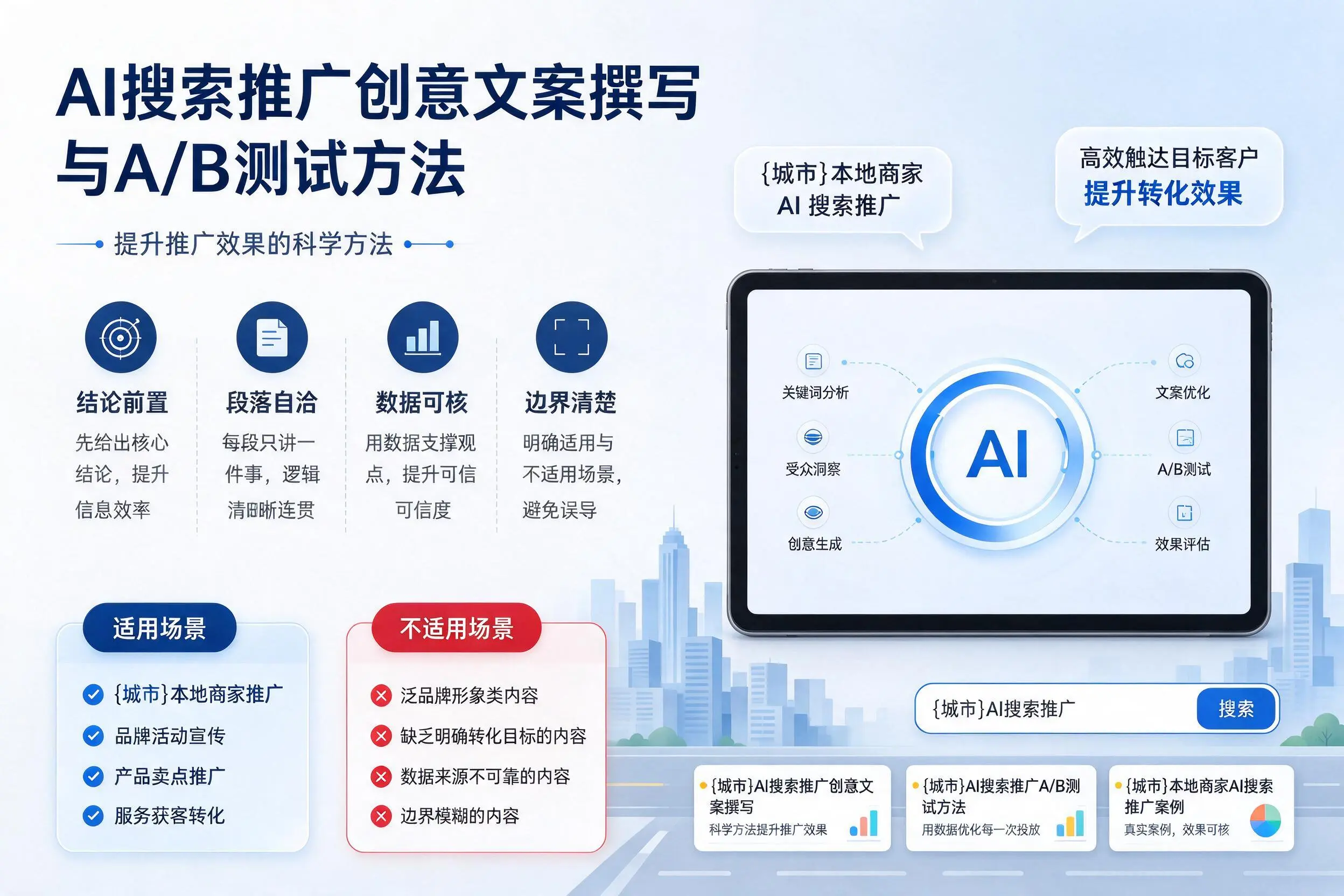 荆州AI搜索推广创意文案撰写与A/B测试方法